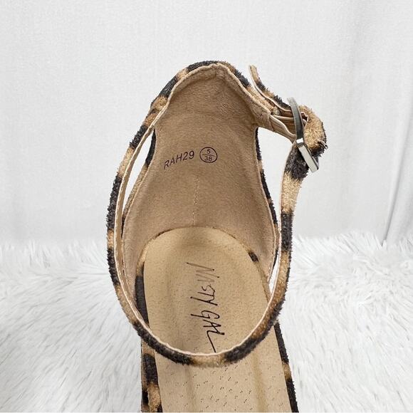 NASTY GAL / leopard print block heeled sandals / 38 (7) - Picture 8 of 9